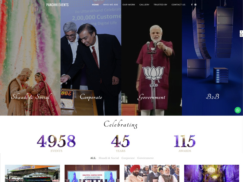 Panchhi Events Desktop